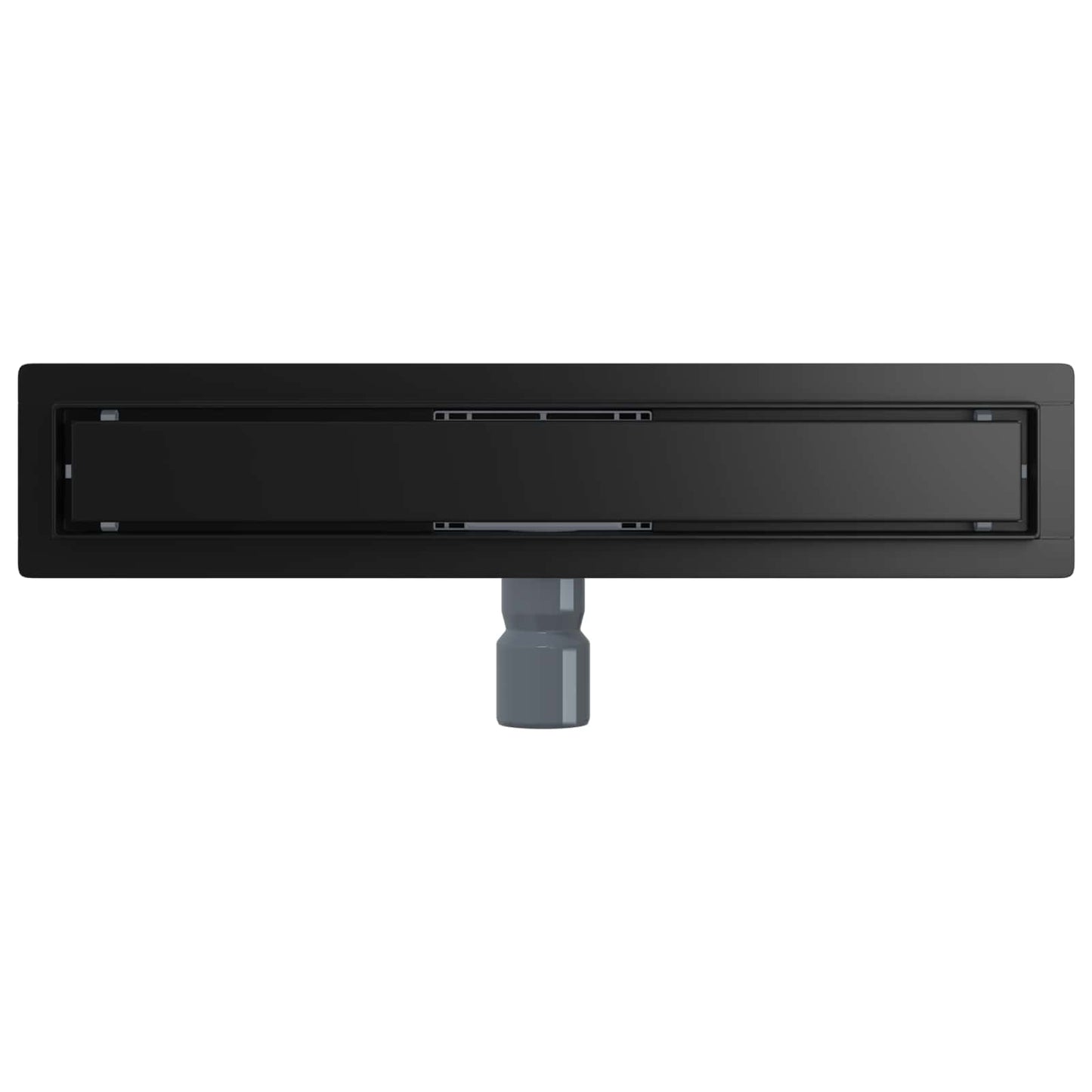 2 i 1 Dusjavløp Svart 60 cm Rustfritt Stål 304