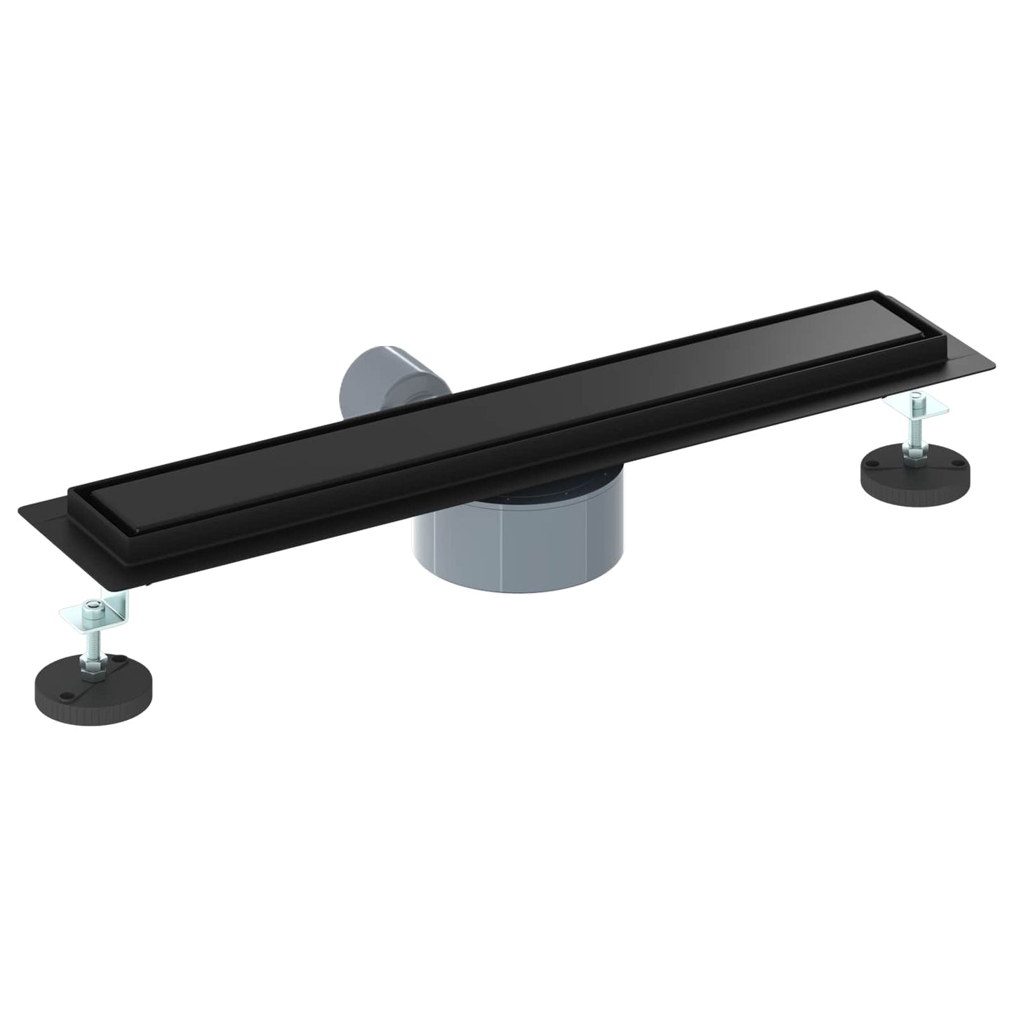 Dusjdren 2-i-1 med 360° Siphon Svart 60 cm Rustfritt Stål 304