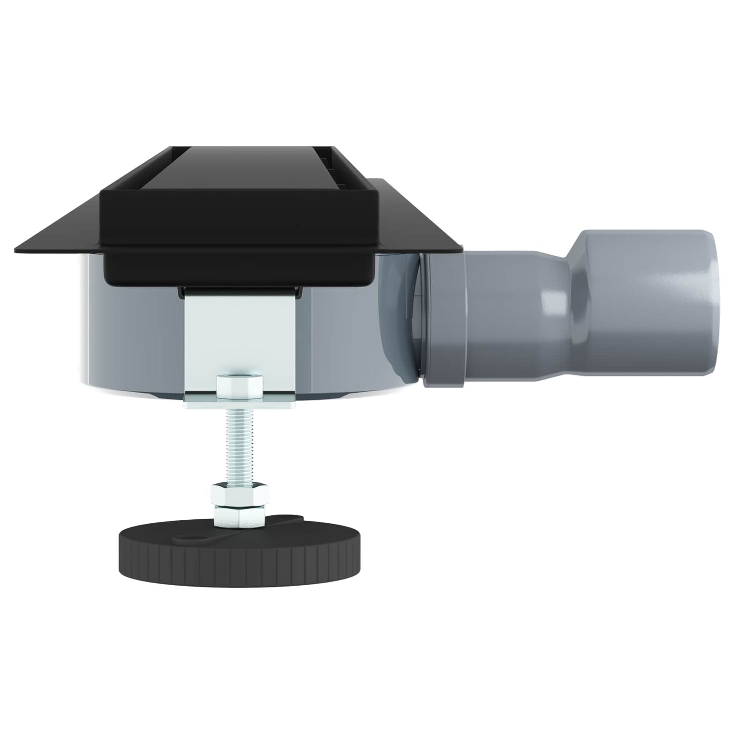 Dusjdren 2-i-1 med 360° Siphon Svart 60 cm Rustfritt Stål 304
