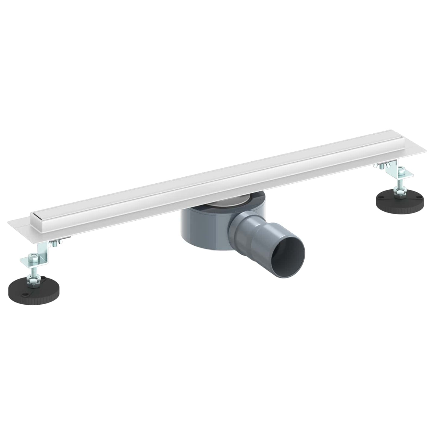 360° dusjdrenering med slankt design sølv 50 cm
