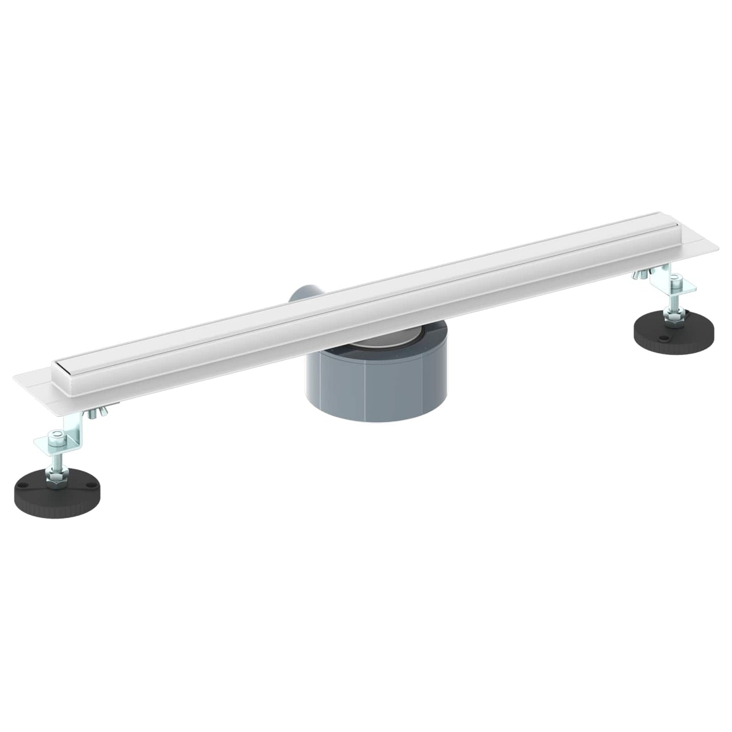 360° dusjdrenering med slankt design sølv 50 cm