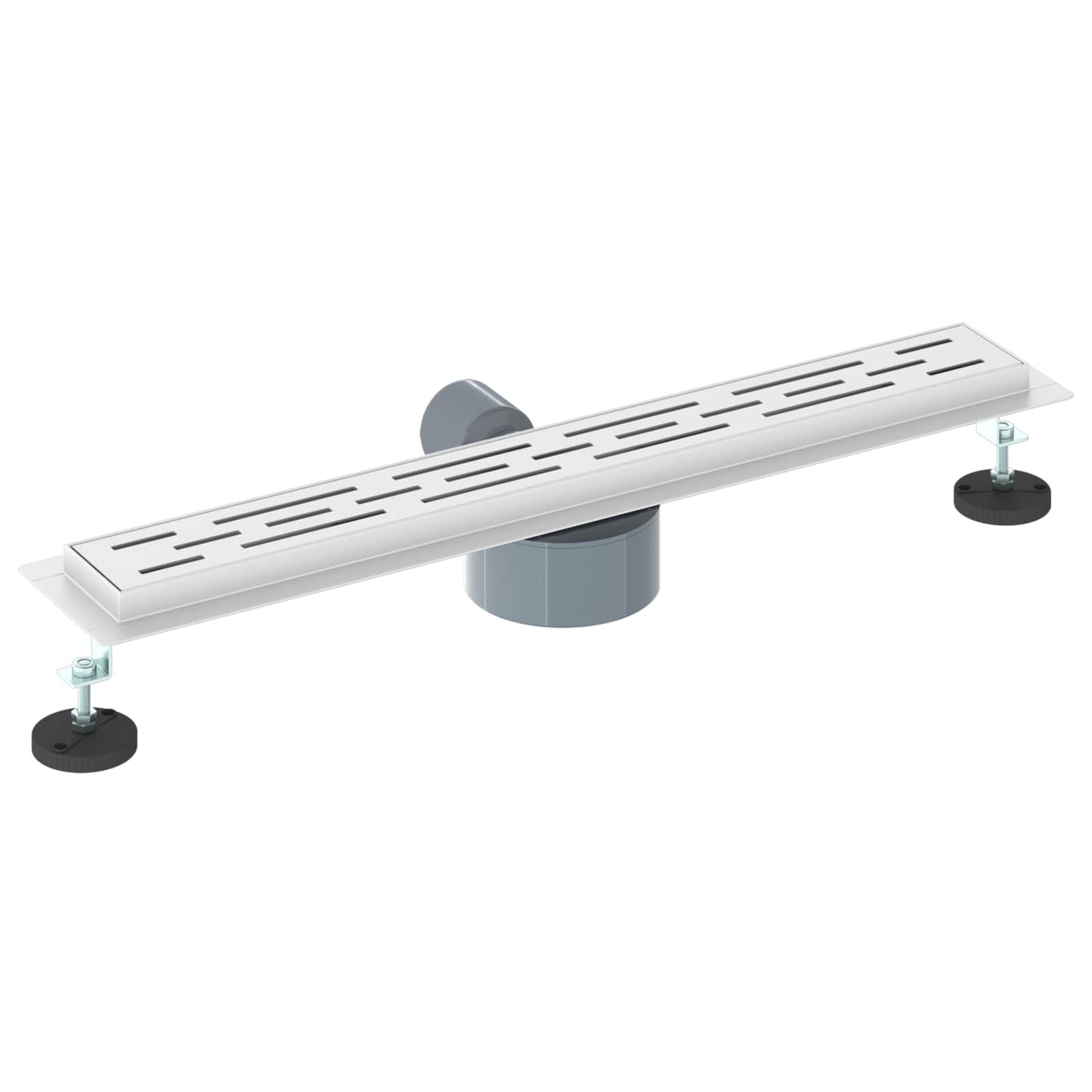 Dusjavløp Glasslokk med 360° Siphon sølv 60 cm