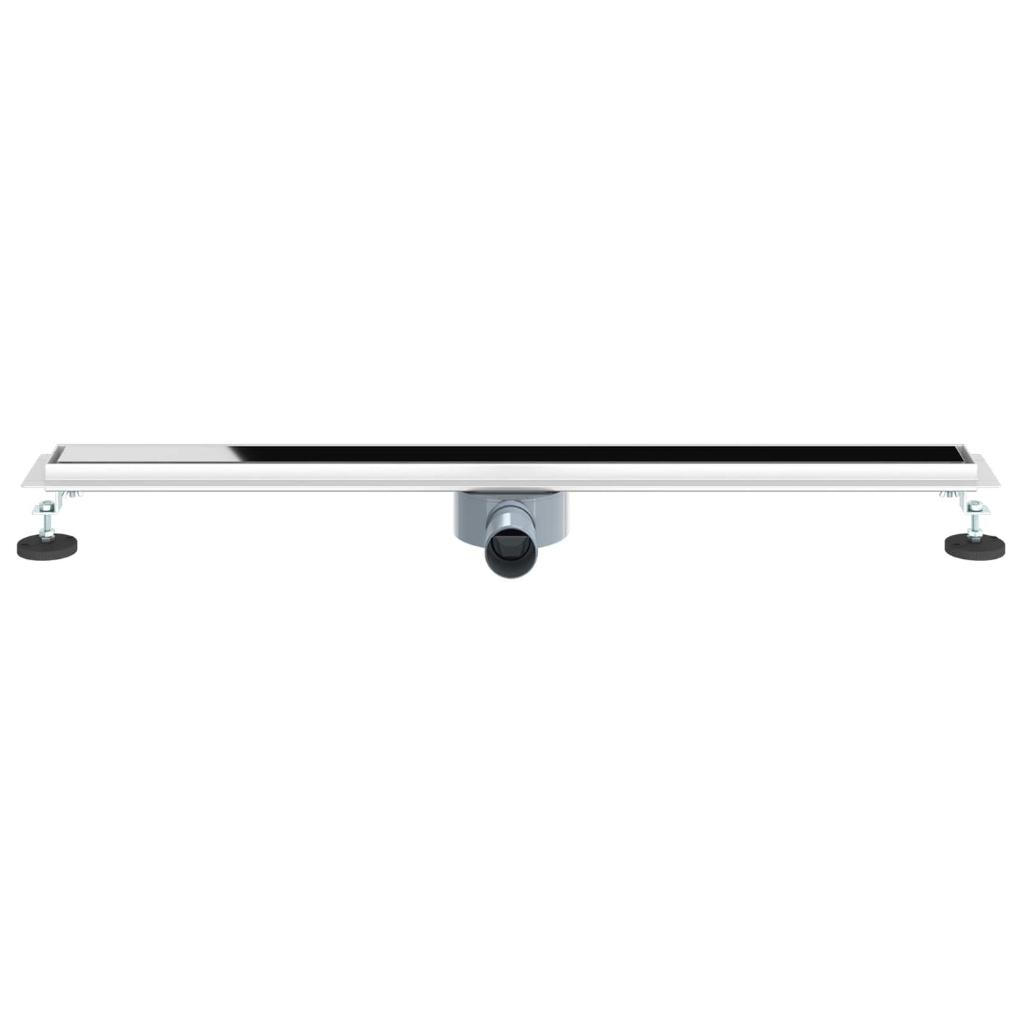 Dusjavløp Glasslokk med 360° Siphon Svart 90 cm