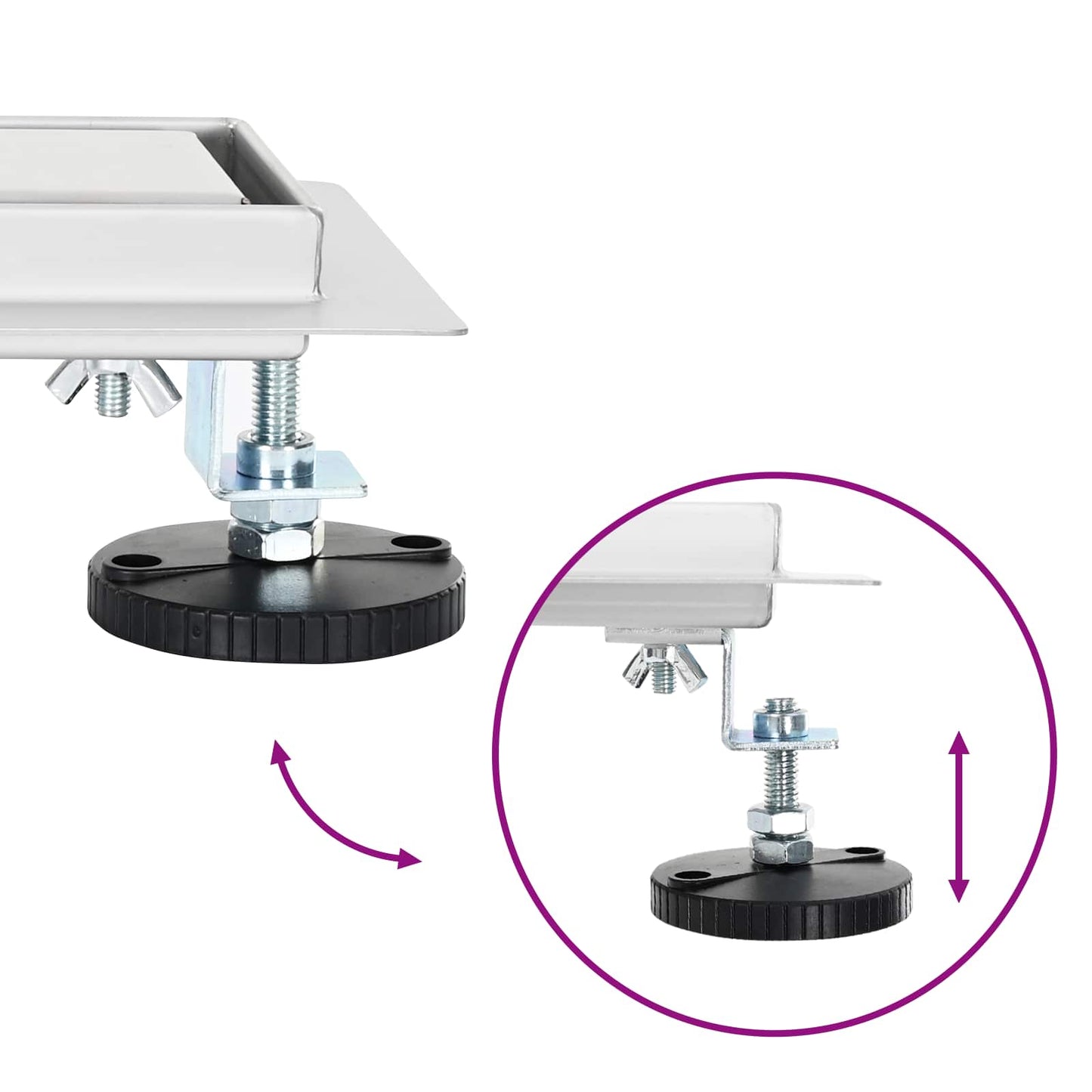Dusjdren 2-i-1 med 360° Siphon sølv 80 cm Rustfritt Stål 304