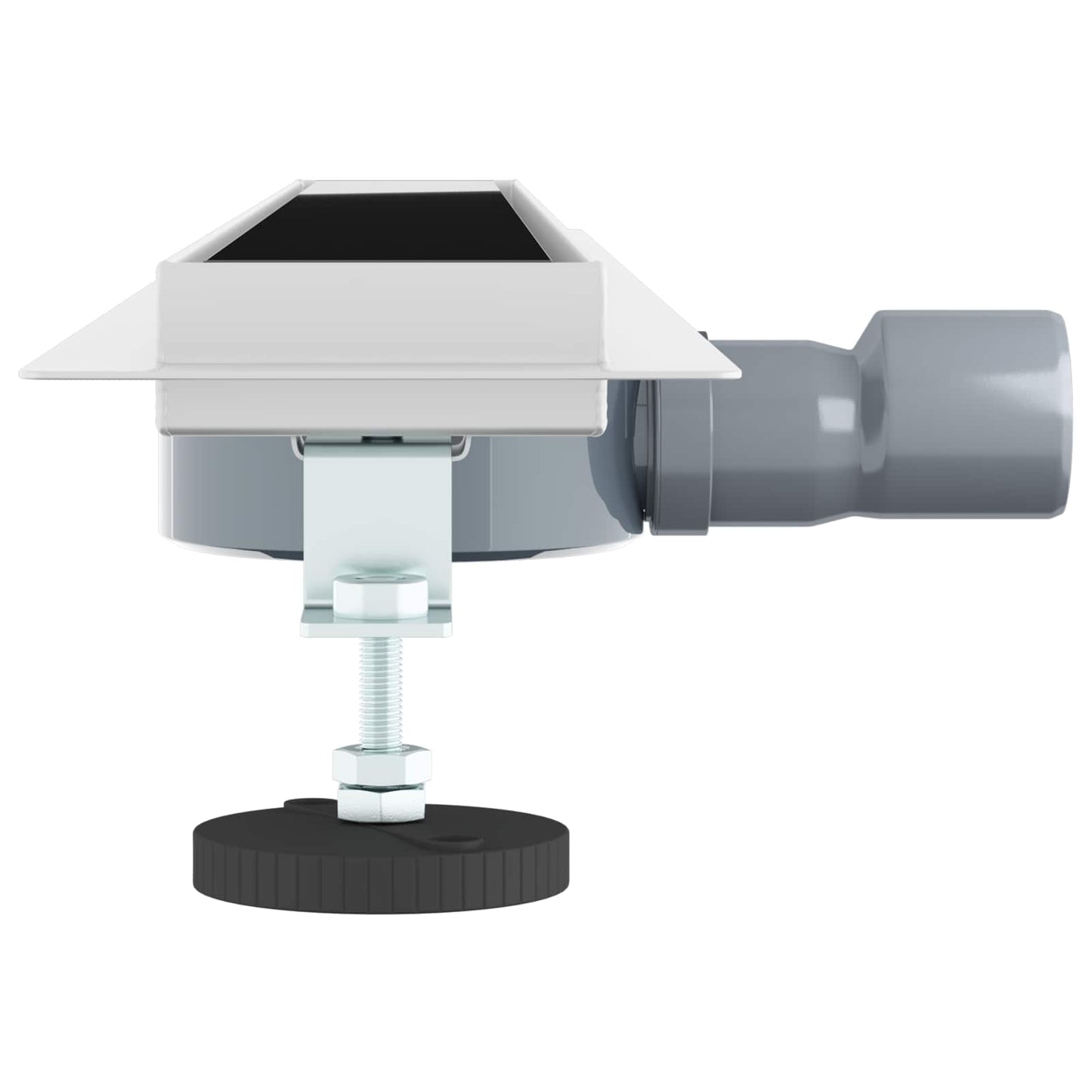 Dusjavløp Glasslokk med 360° Siphon Svart 80 cm