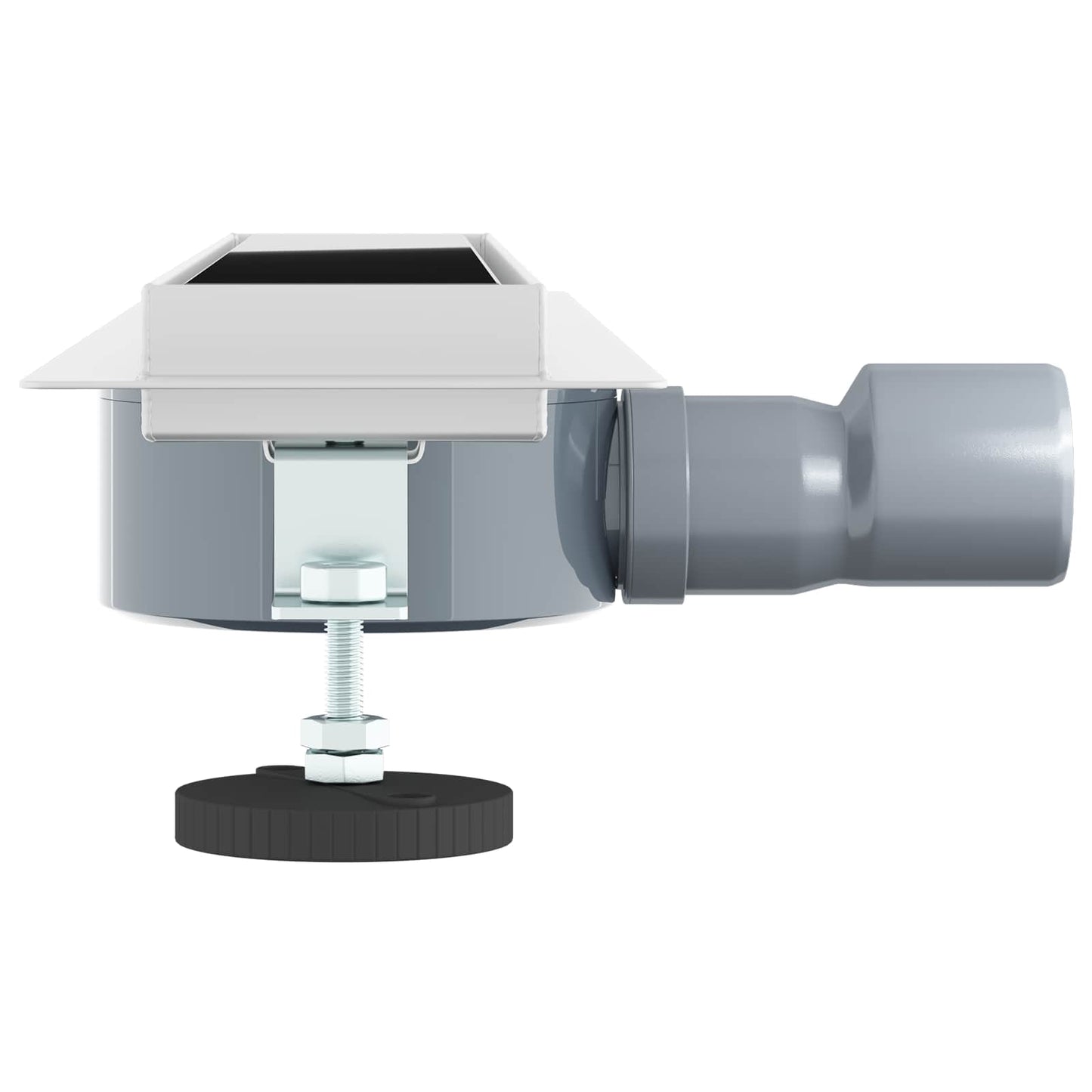 Dusjavløp Glasslokk med 360° Siphon Svart 50 cm