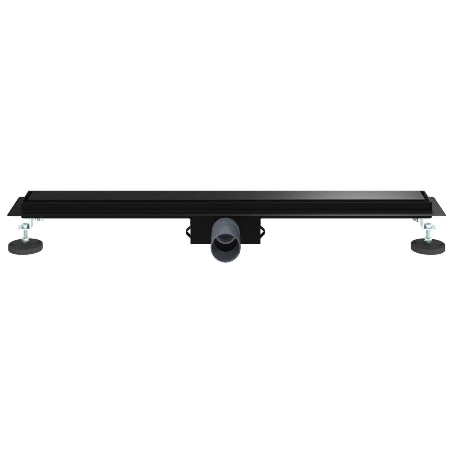 2 i 1 Dusjavløp Svart 80 cm Rustfritt Stål 304