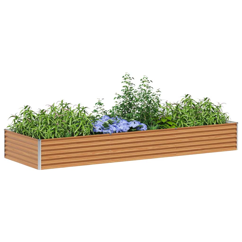 Høybed Lys Brun 290 x 100 x 36 cm Galvanisert Stål