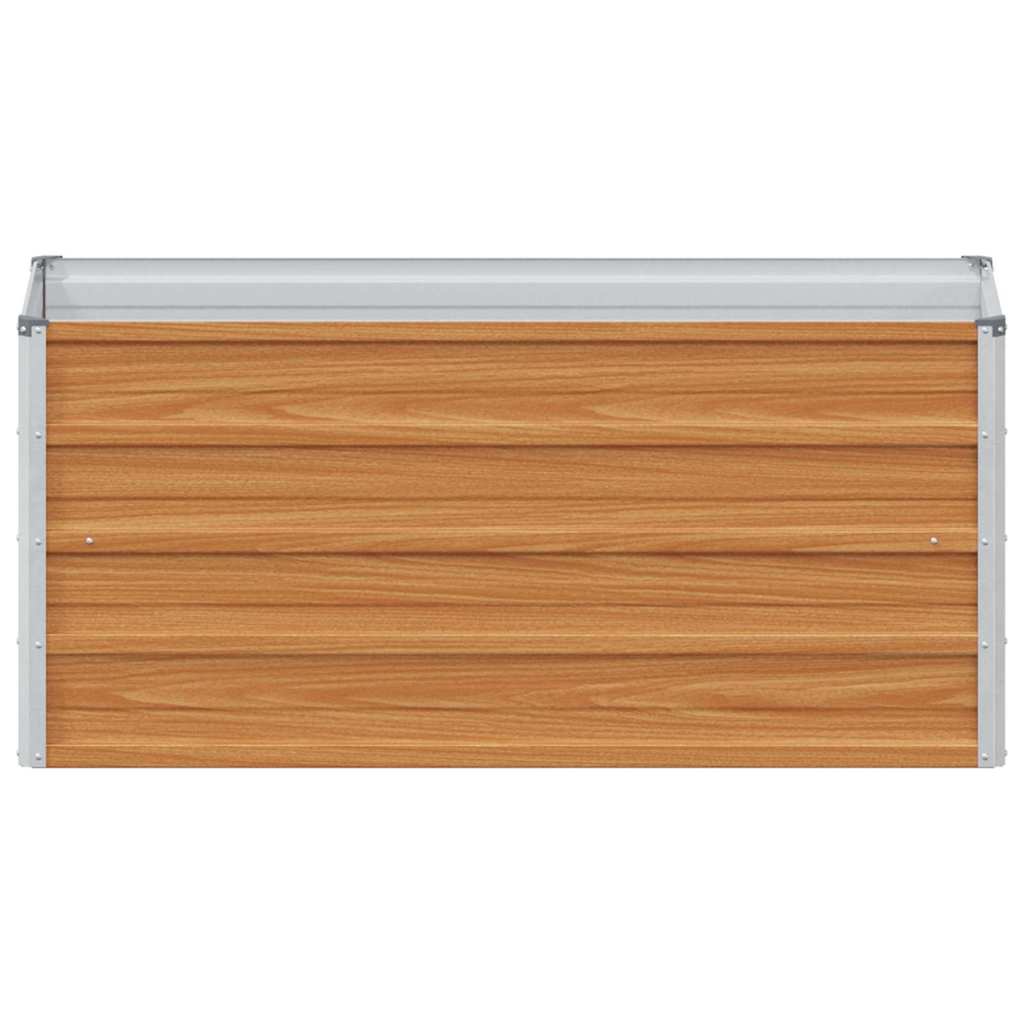 Høybed Lys Brun 100 x 40 x 45 cm Galvanisert stål