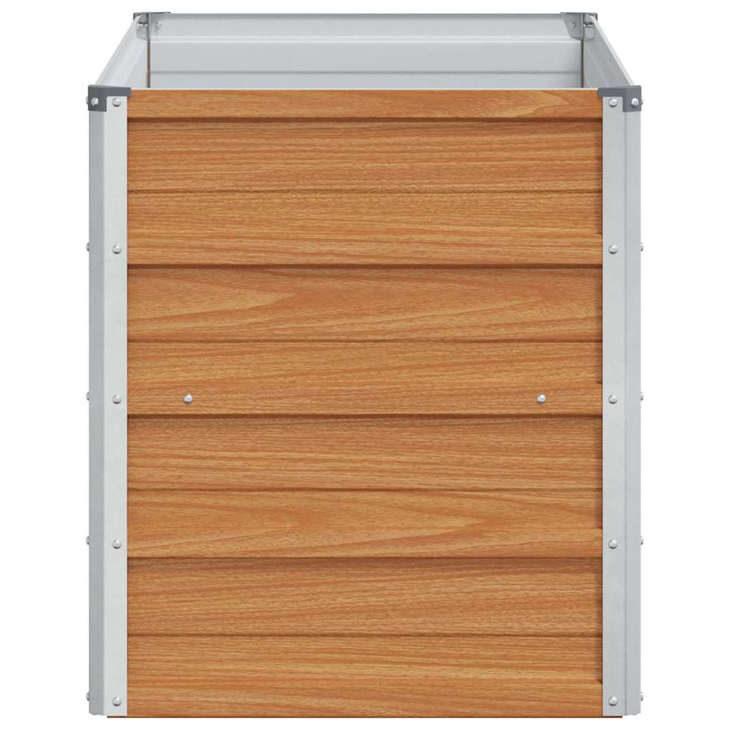 Høybed Lys Brun 100 x 40 x 45 cm Galvanisert stål