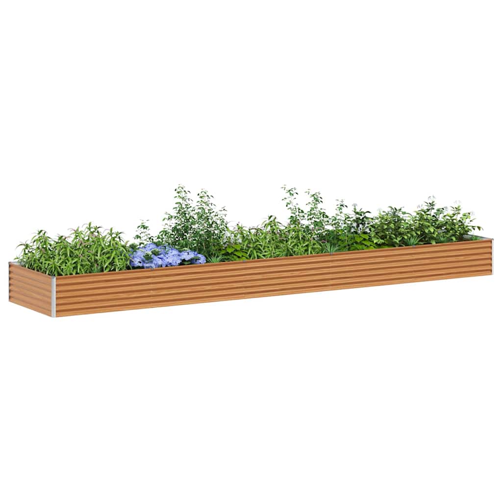 Høybed Lys Brun 485 x 100 x 36 cm Galvanisert Stål