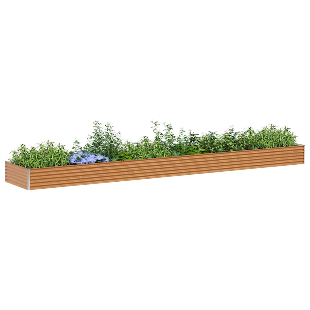 Høybed Lys Brun 582 x 100 x 36 cm Galvanisert Stål