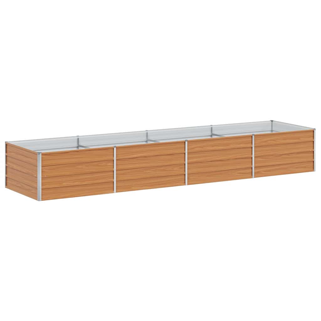 Høybed Lys Brun 320 x 80 x 45 cm Galvanisert stål