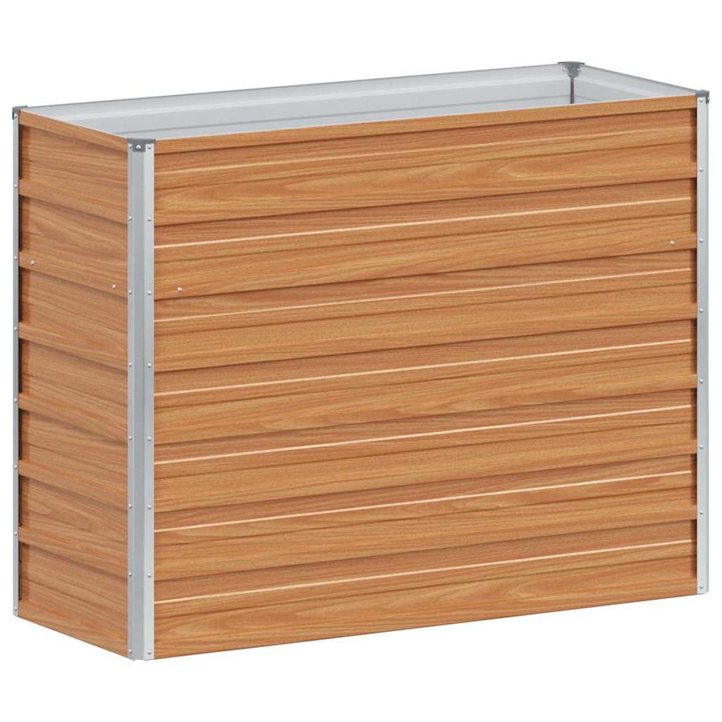 Høybed Lys Brun 100 x 40 x 77 cm Galvanisert stål
