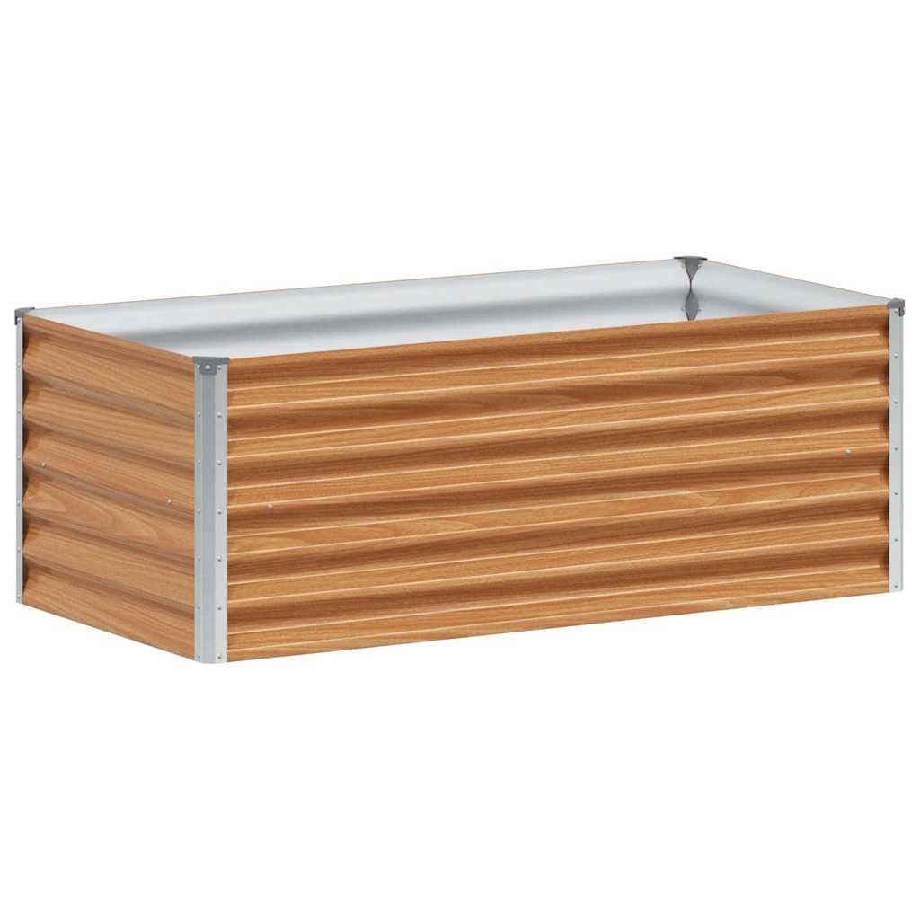 Høybed Lys Brun 98 x 50 x 36 cm Galvanisert Stål