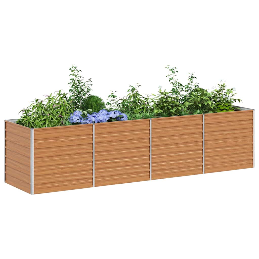 Høybed Lys Brun 320 x 80 x 77 cm Galvanisert stål
