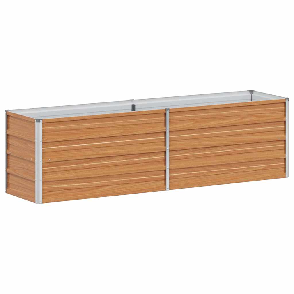 Høybed Lys Brun 160 x 40 x 45 cm Galvanisert stål