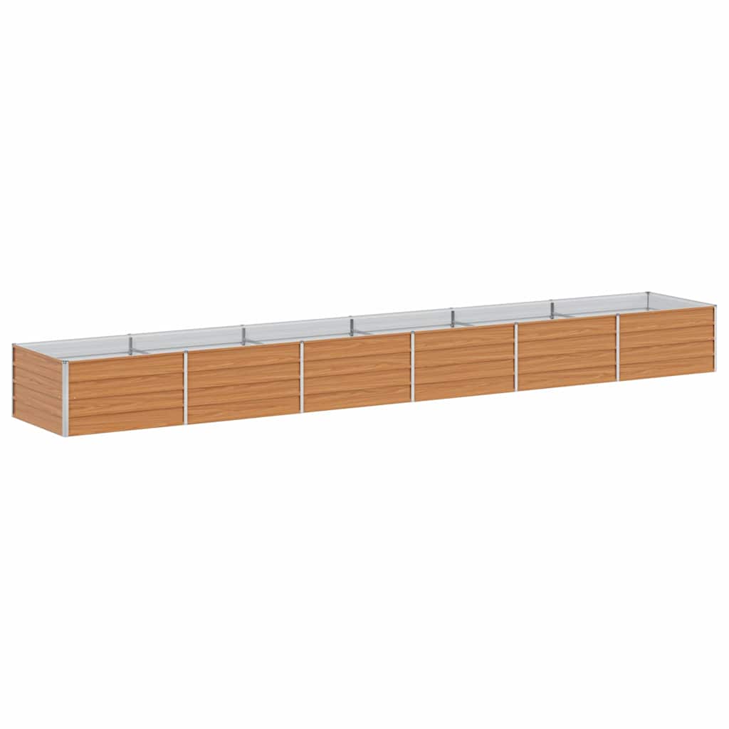 Høybed Lys Brun 480 x 80 x 45 cm Galvanisert stål