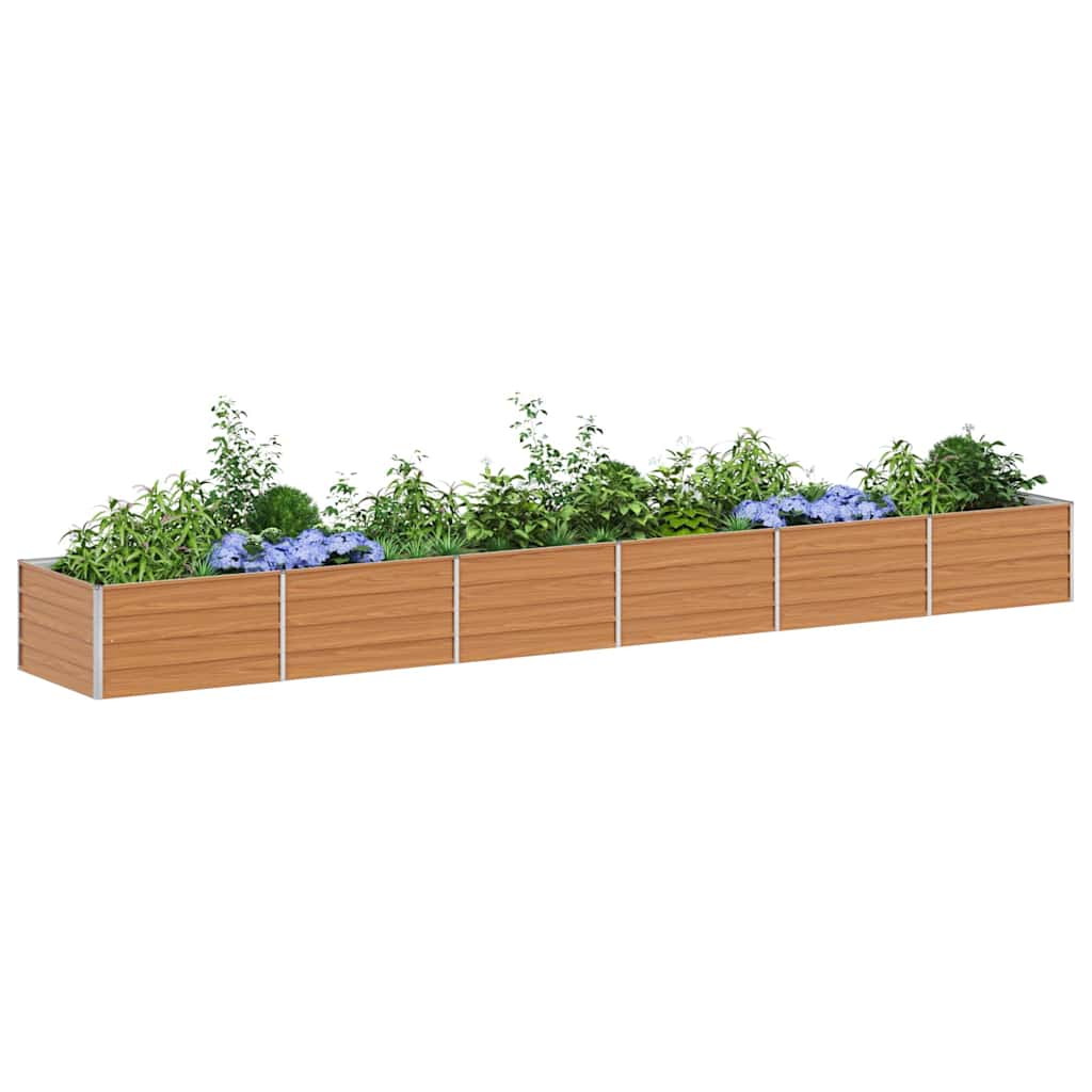 Høybed Lys Brun 480 x 80 x 45 cm Galvanisert stål