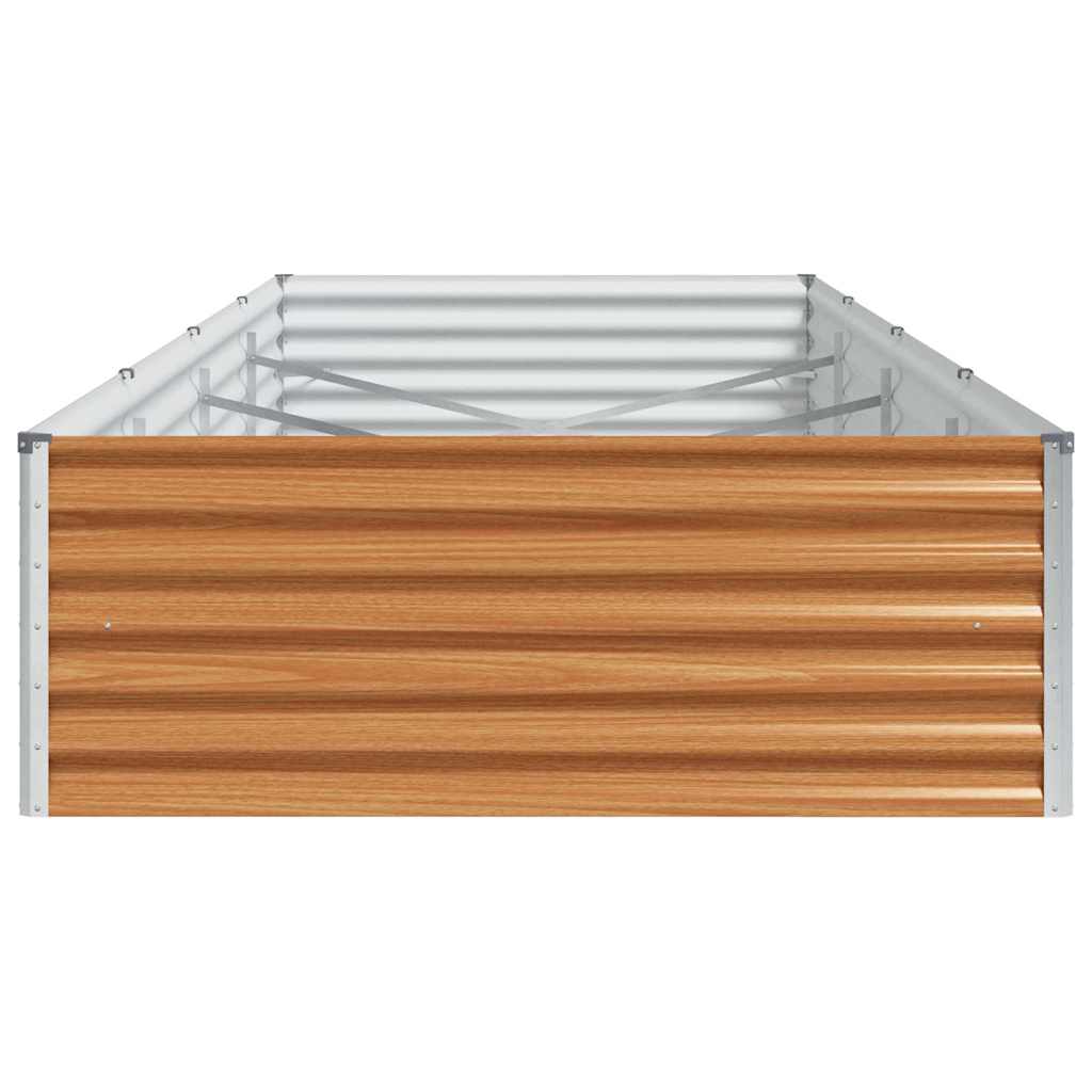 Høybed Lys Brun 390 x 100 x 36 cm Galvanisert Stål