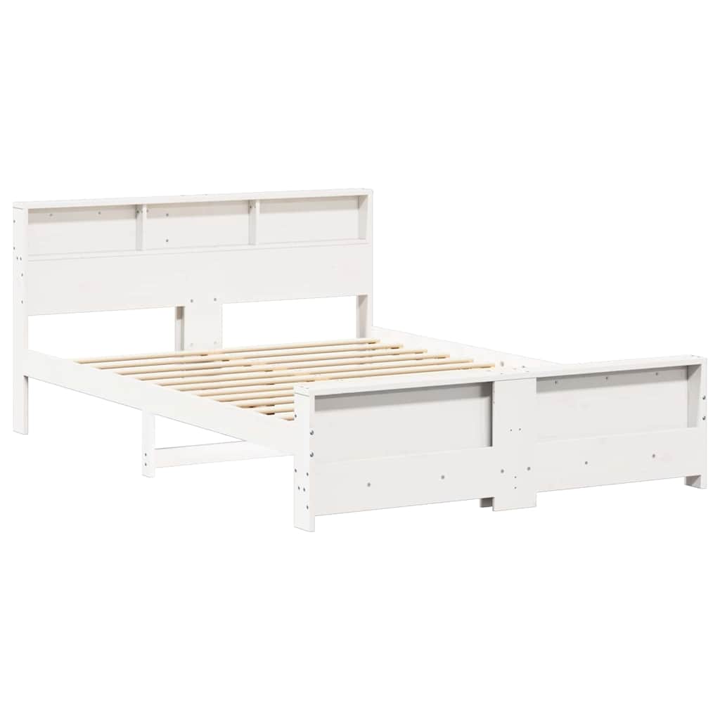 Sengestamme med hodegjerde Hvit 160 x 200 cm Konstruert tre