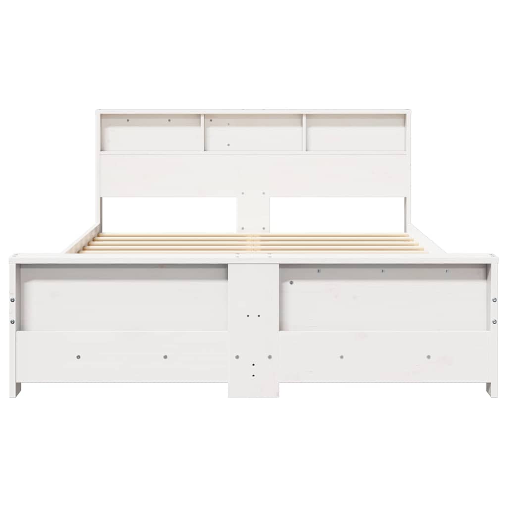 Sengestamme med hodegjerde Hvit 160 x 200 cm Konstruert tre