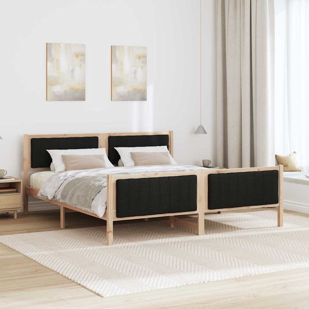Sengestamme Brunt og svart 180 x 200 cm Heltre furu