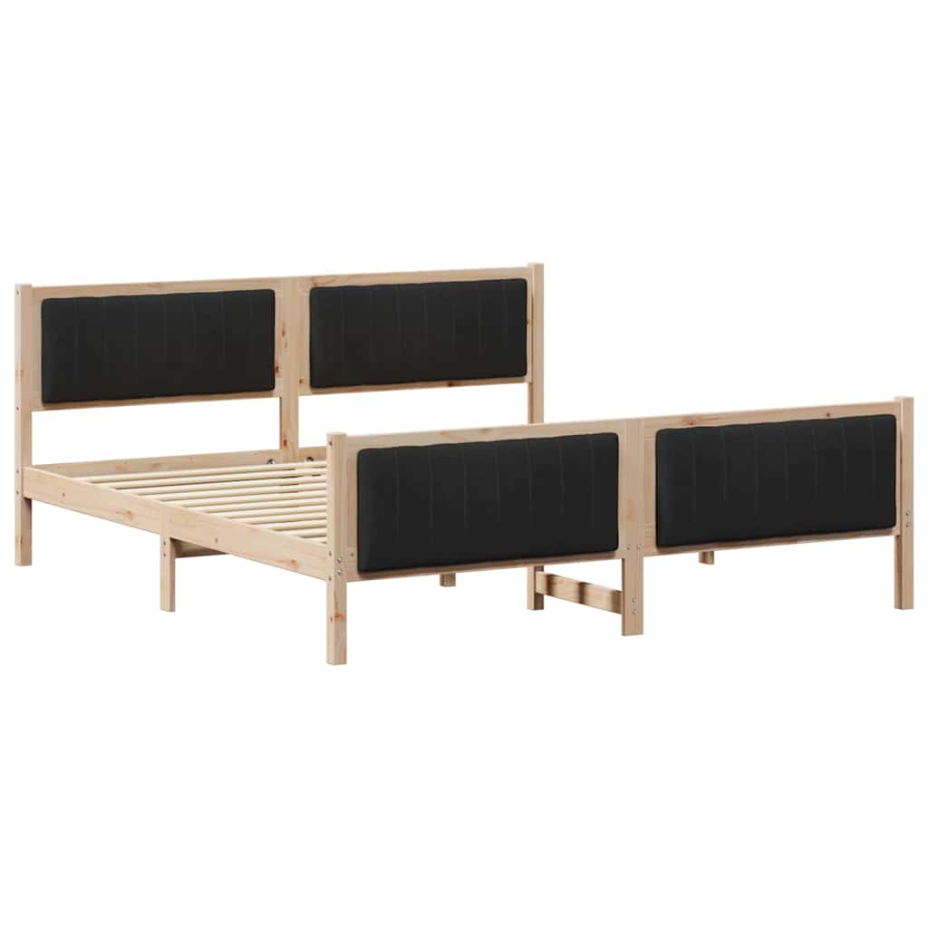 Sengestamme Brunt og svart 180 x 200 cm Heltre furu
