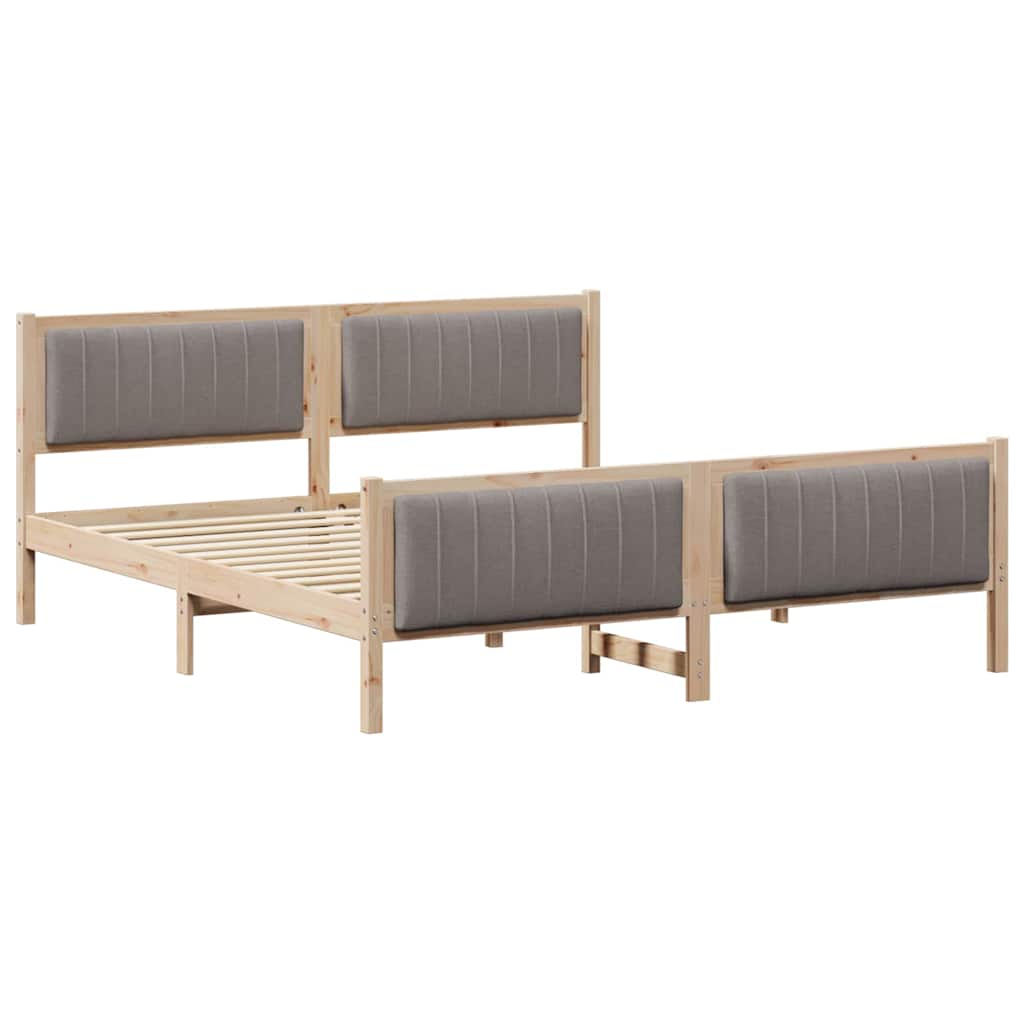 Sengestamme Brun og taupe 180 x 200 cm Heltre furu