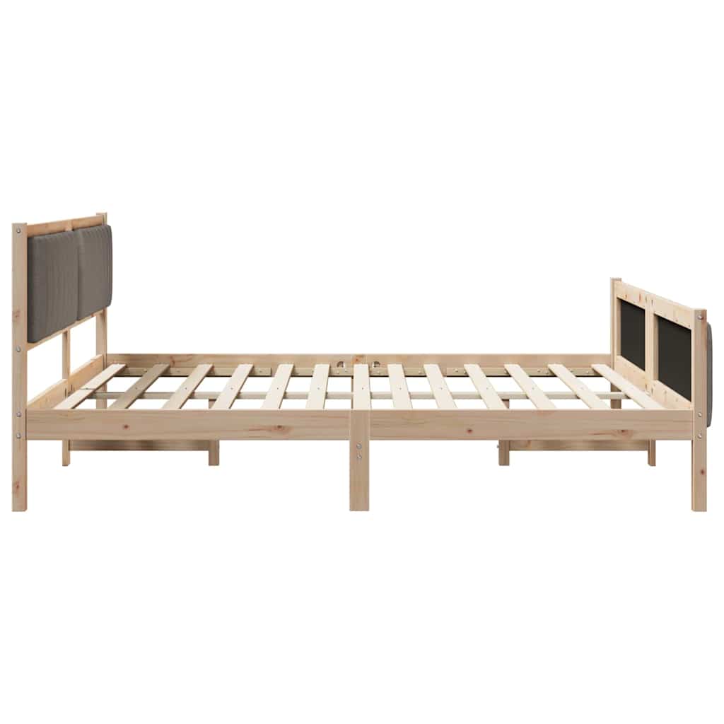 Sengestamme Brun og taupe 180 x 200 cm Heltre furu