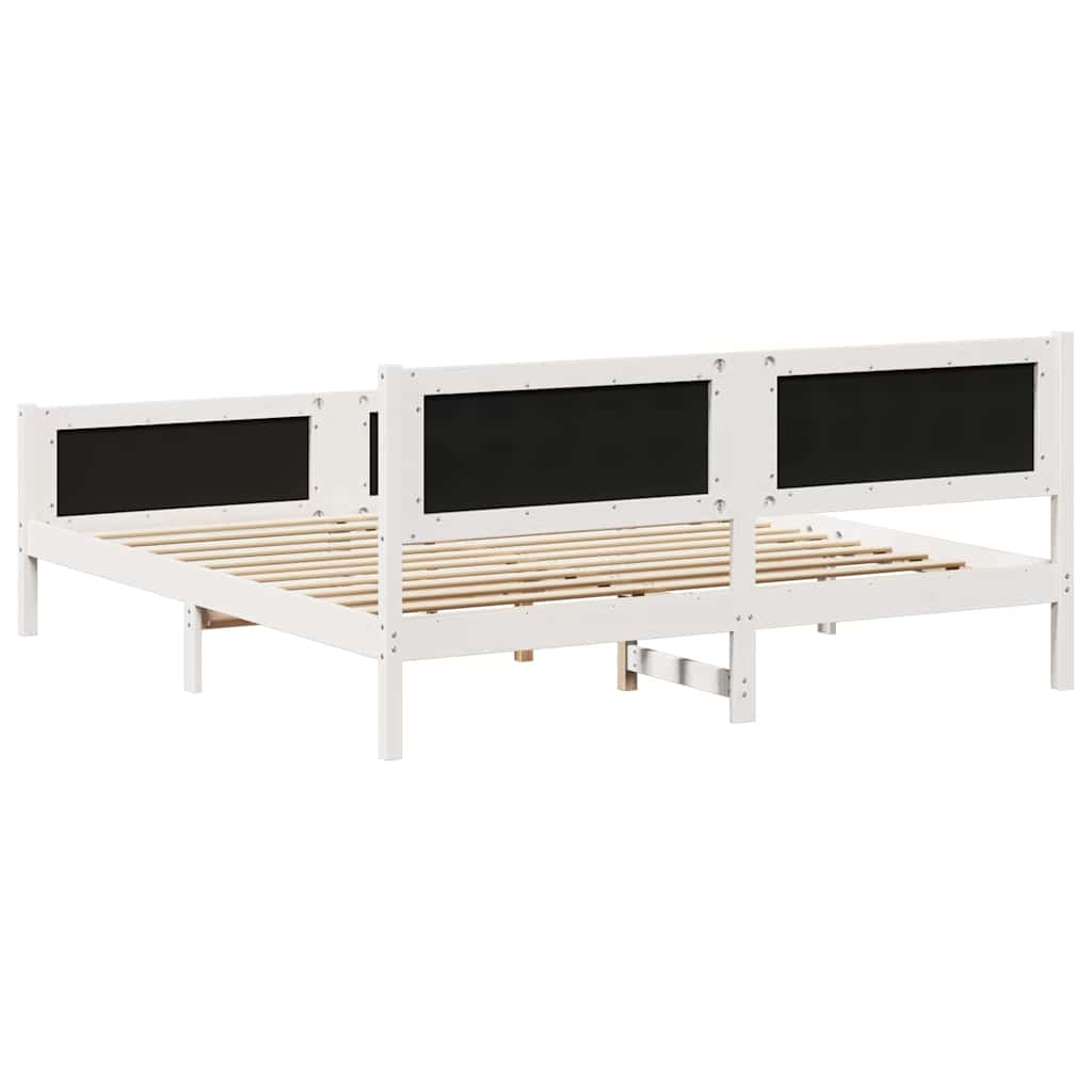 Sengestamme Hvit og lysegrå 180 x 200 cm Heltre furu