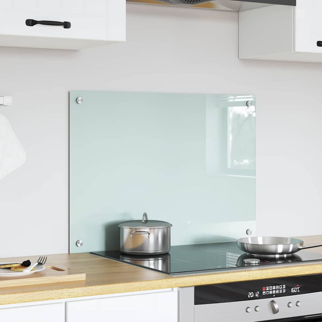 Kjøkkenbenkplate Melk 70 x 50 cm herdet glass