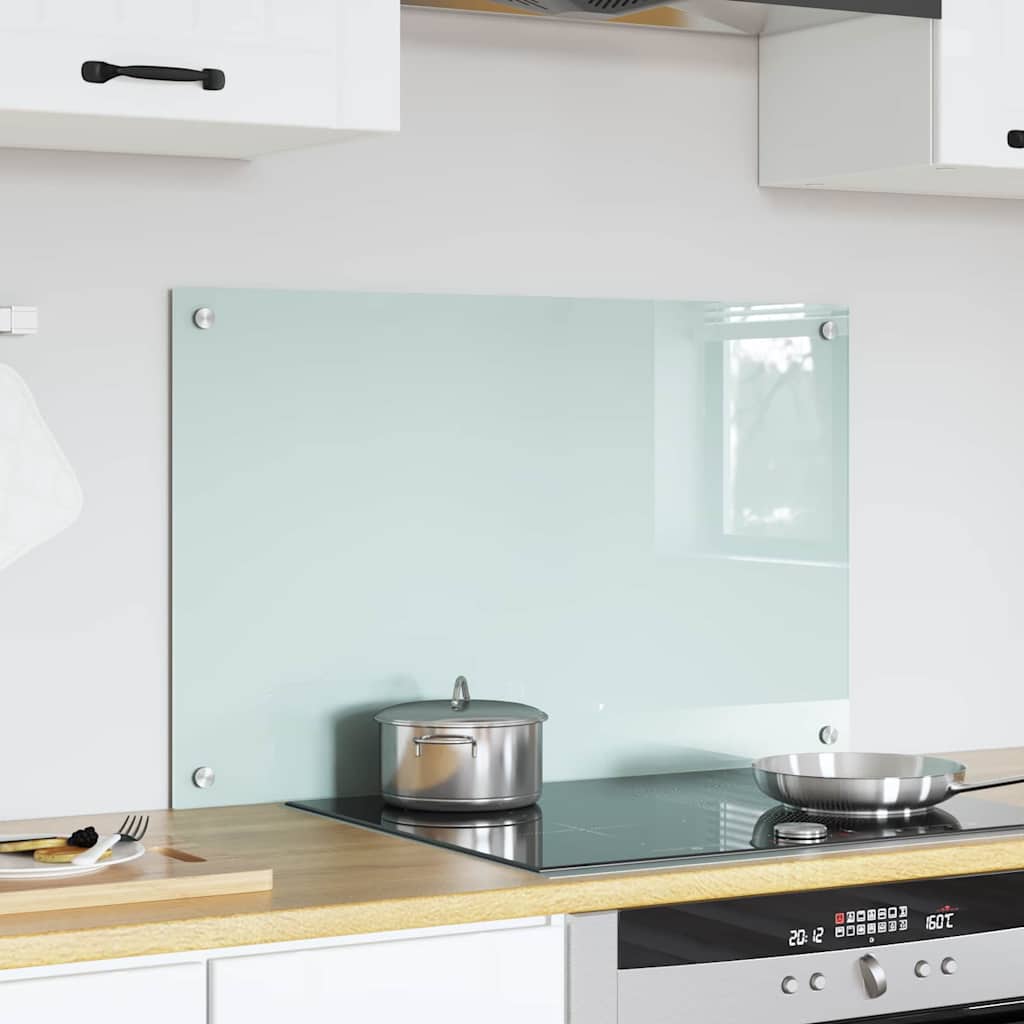 Kjøkkenbenkplate Melk 80 x 50 cm herdet glass