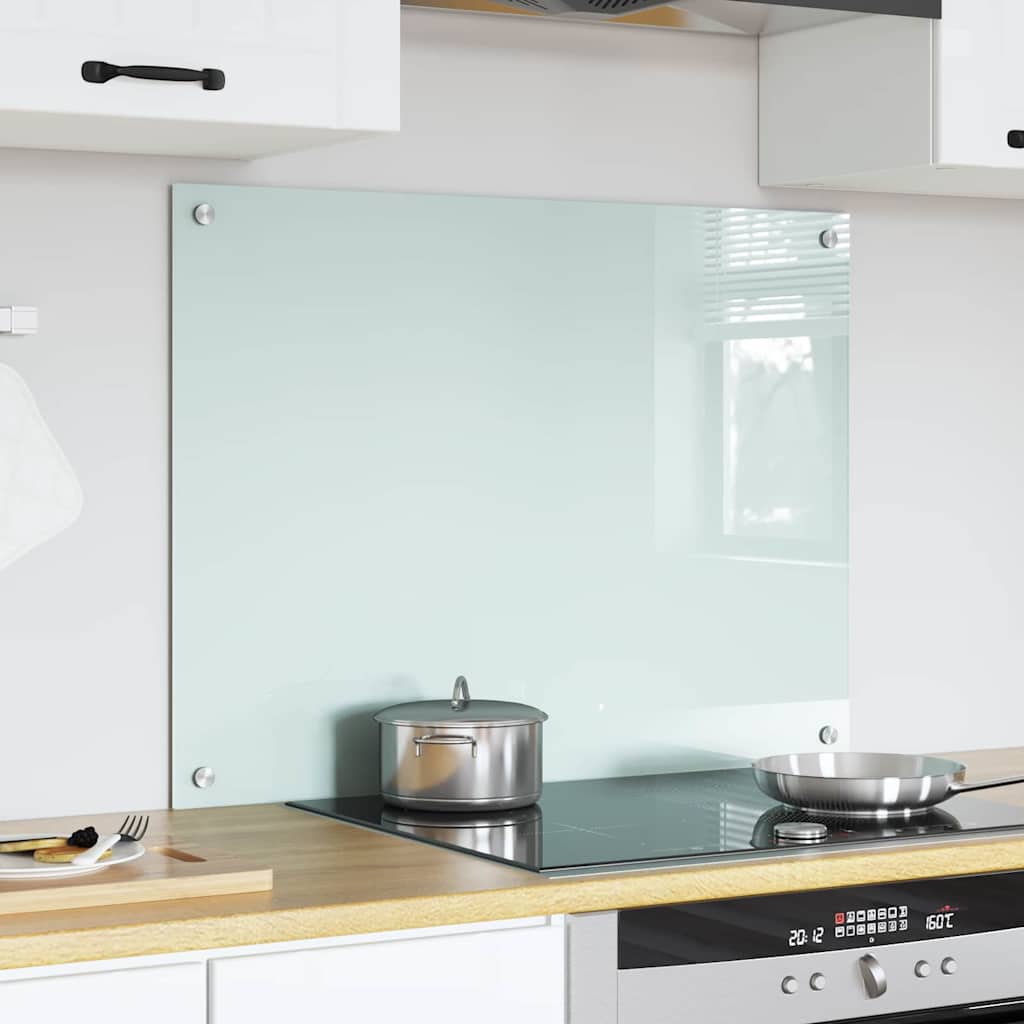 Kjøkkenbenkplate Melk 80 x 60 cm herdet glass
