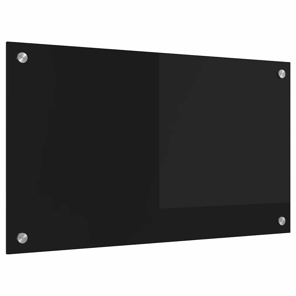 Kjøkkenbenkplate Svart 70 x 40 cm herdet glass