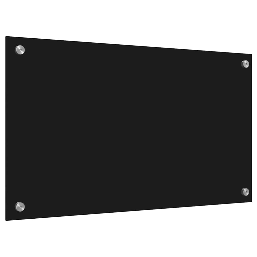 Kjøkkenbenkplate Svart 70 x 40 cm herdet glass