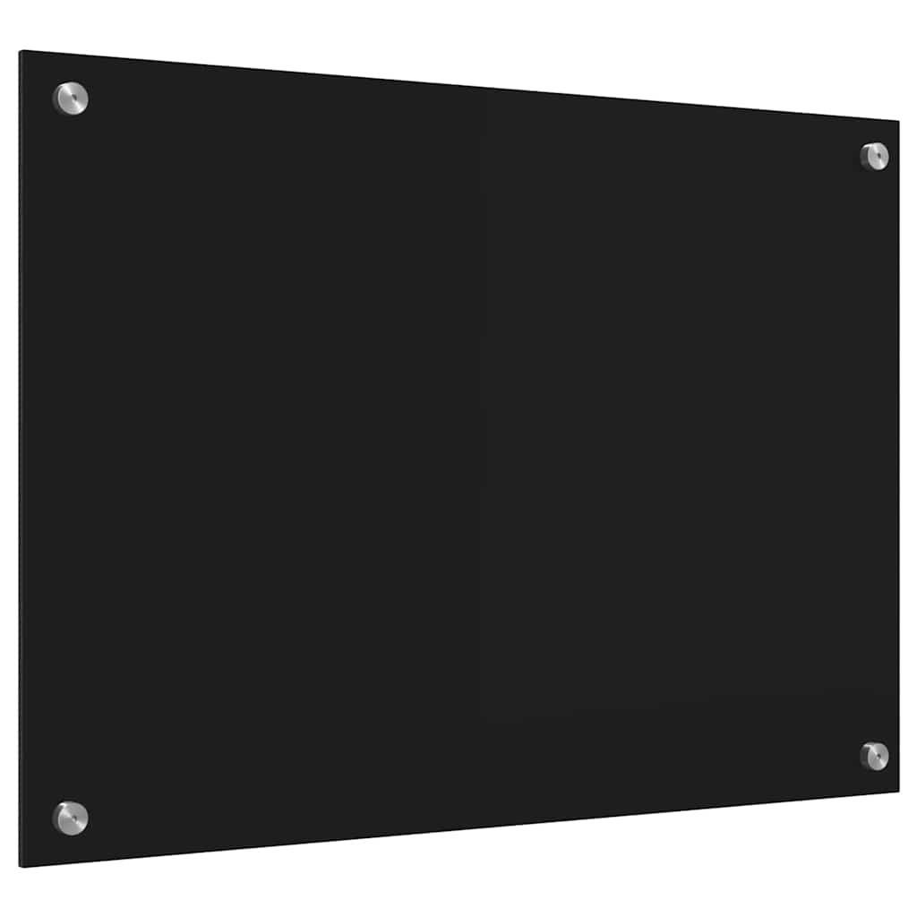Kjøkkenbenkplate Svart 70 x 50 cm herdet glass