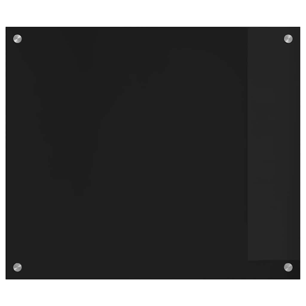 Kjøkkenbenkplate Svart 70 x 60 cm herdet glass