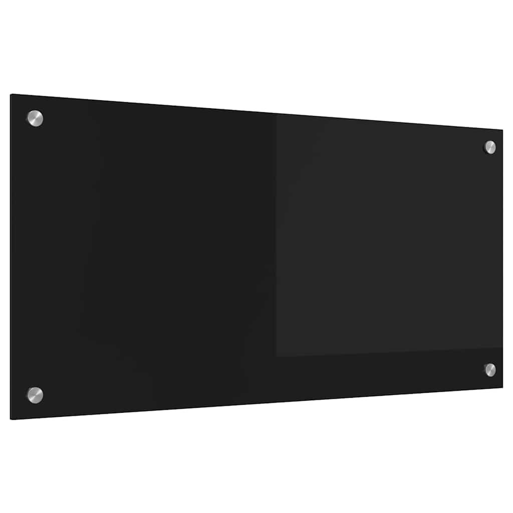 Kjøkkenbenkplate Svart 80 x 40 cm herdet glass