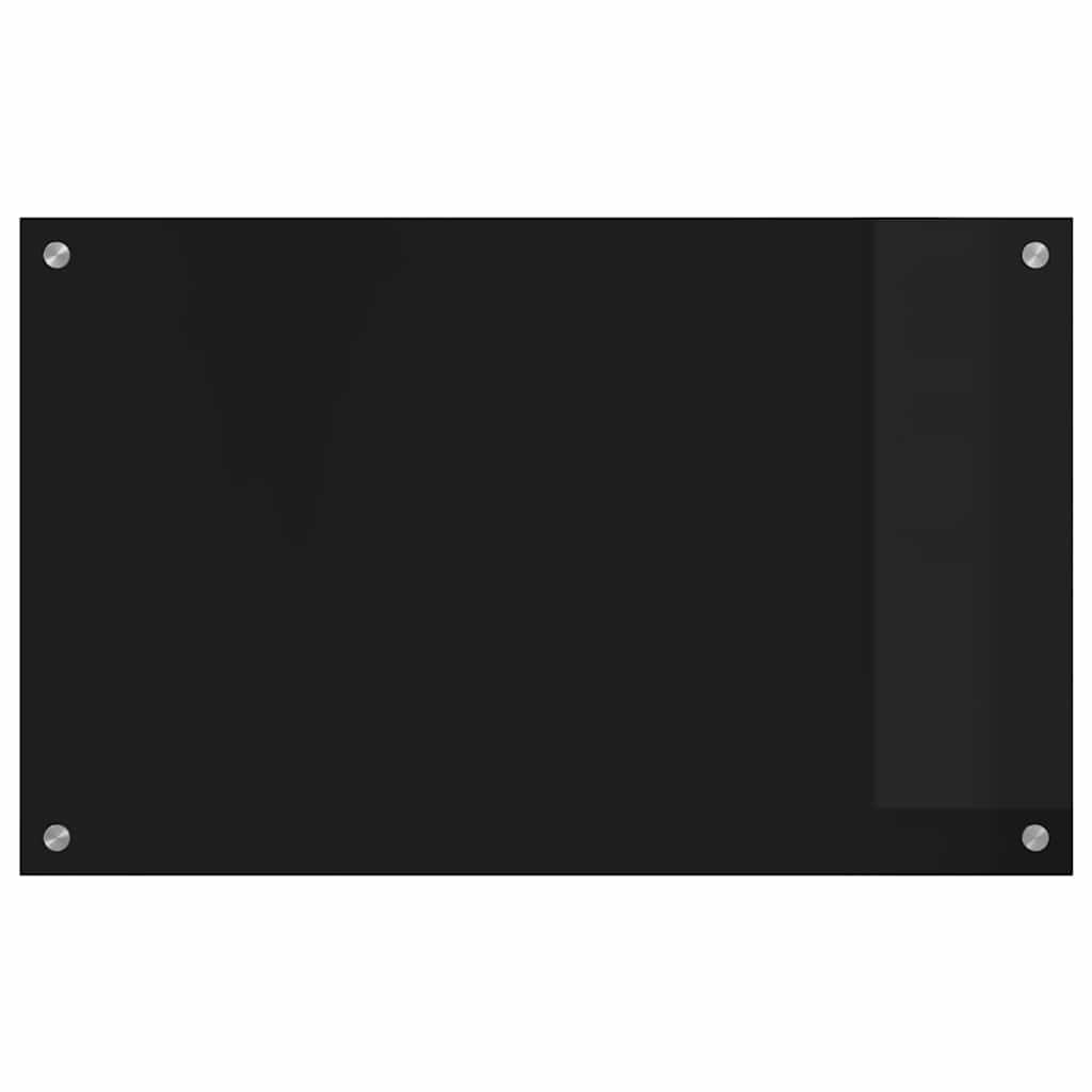 Kjøkkenbenkplate Svart 80 x 50 cm herdet glass