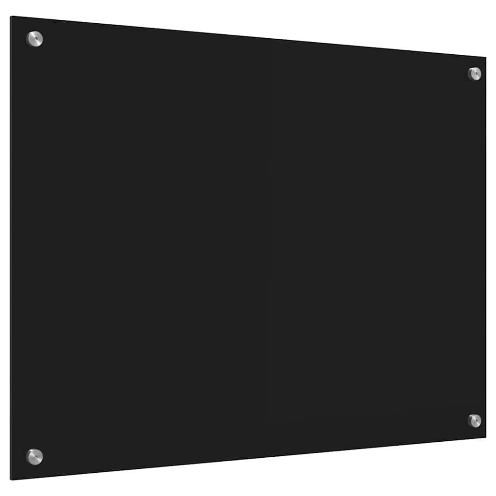 Kjøkkenbenkplate Svart 80 x 60 cm herdet glass