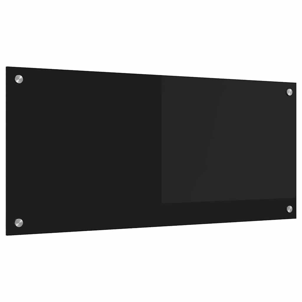 Kjøkkenbenkplate Svart 90 x 40 cm herdet glass