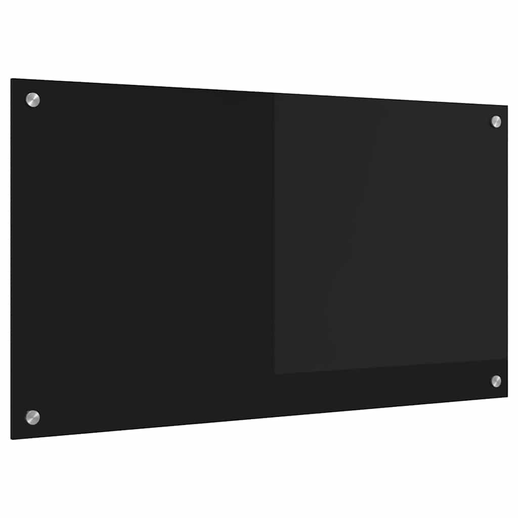Kjøkkenbenkplate Svart 90 x 50 cm herdet glass