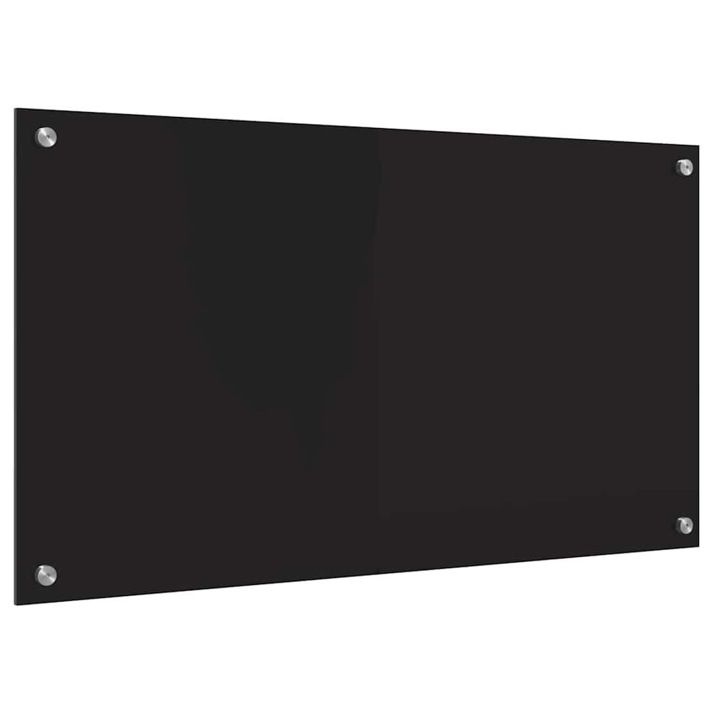 Kjøkkenbenkplate Svart 90 x 50 cm herdet glass