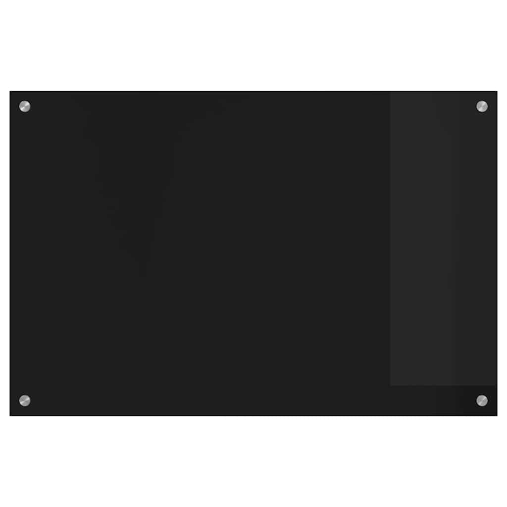 Kjøkkenbenkplate Svart 90 x 60 cm herdet glass
