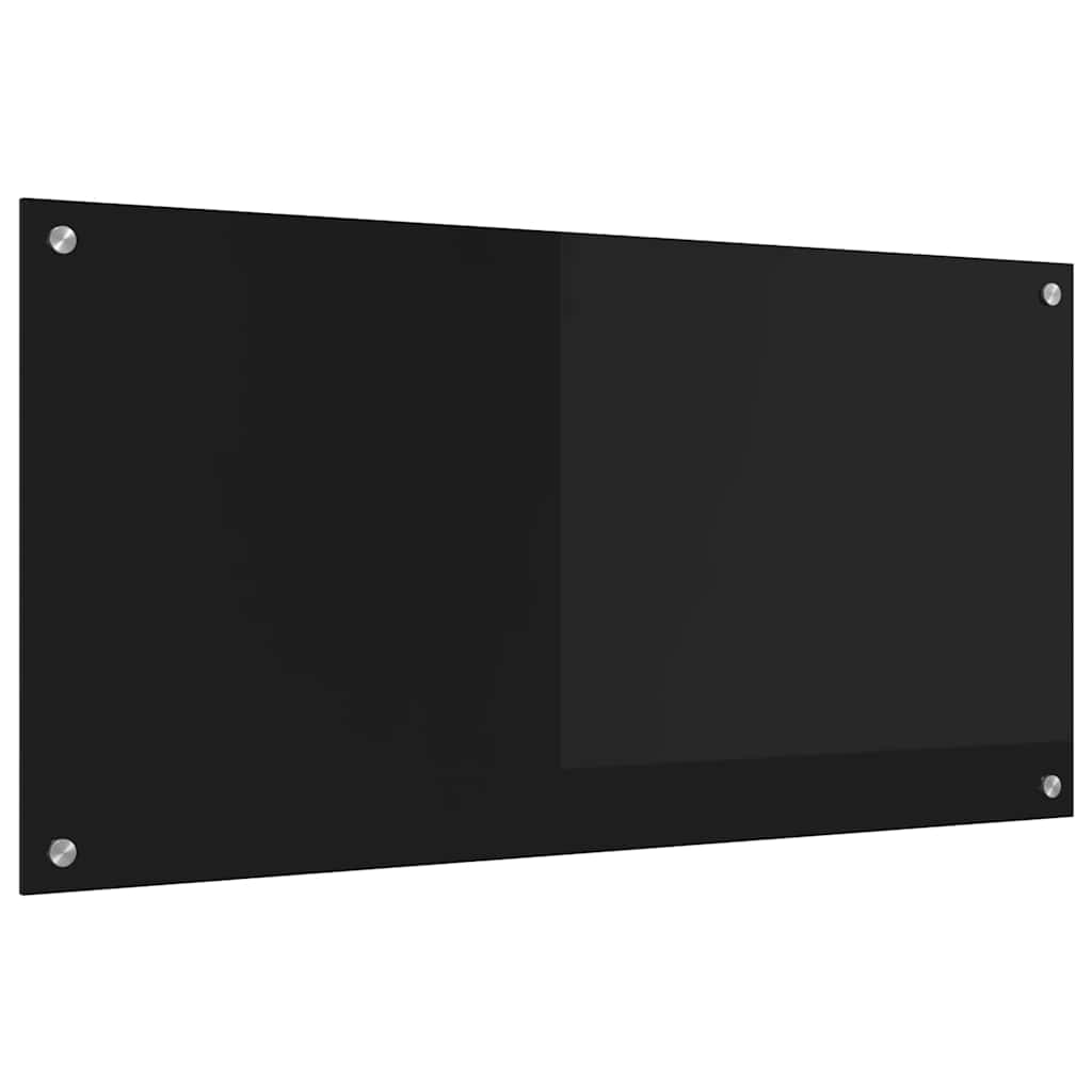 Kjøkkenbenkplate Svart 100 x 50 cm herdet glass