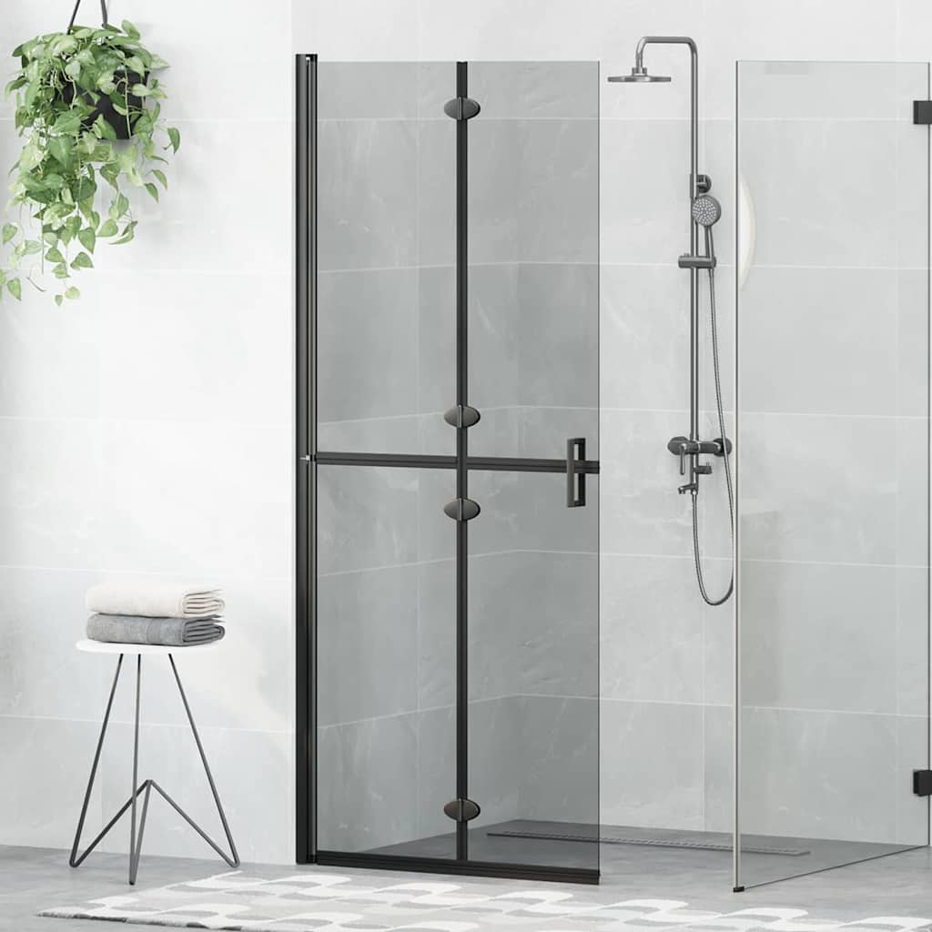 Walk-In dusjvegg Svart 80 x 6,5 x 190 cm