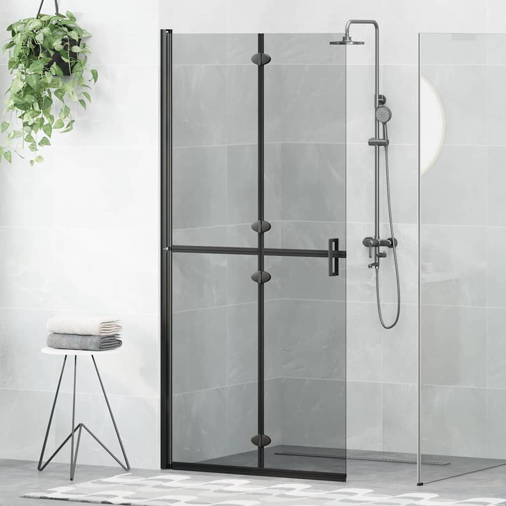 Walk-In dusjvegg Svart 90 x 6.5 x 190 cm