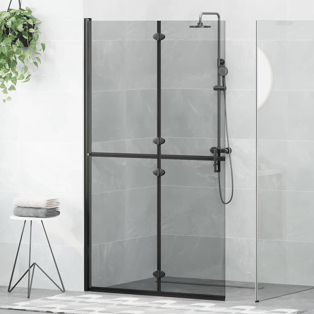 Walk-In dusjvegg Svart 110 x 6,5 x 190 cm