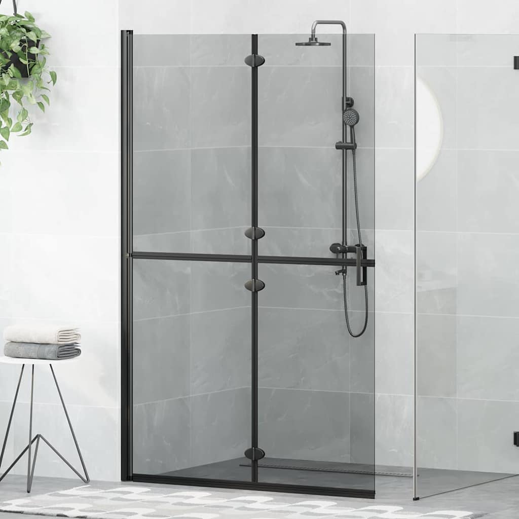Walk-In dusjvegg Svart 120 x 6,5 x 190 cm